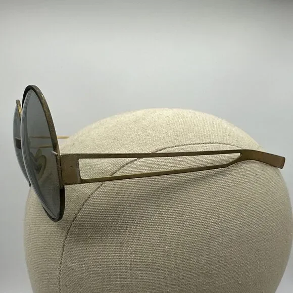 Oleg Cassini Cool Ray Polaroid 340 Round Gold Sunglasses  display picture 3